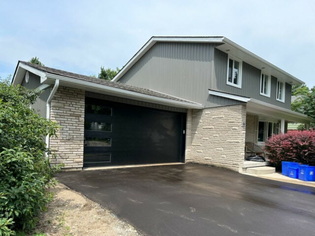 Completed Garage from street